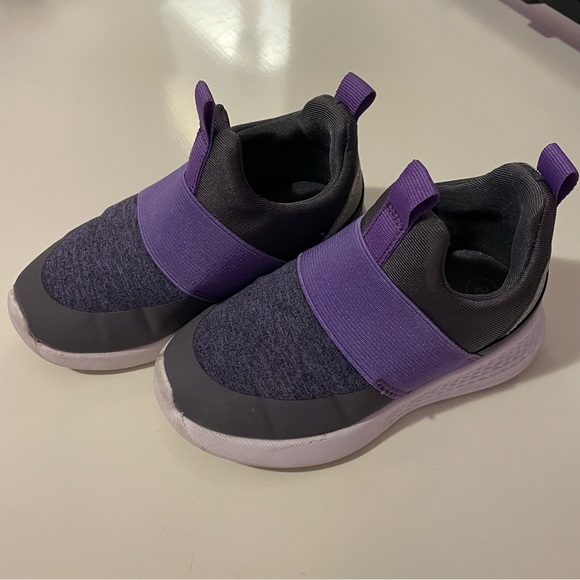 Cat & Jack Purple & Gray Toddler size 8 sneakers - Picture 3 of 5